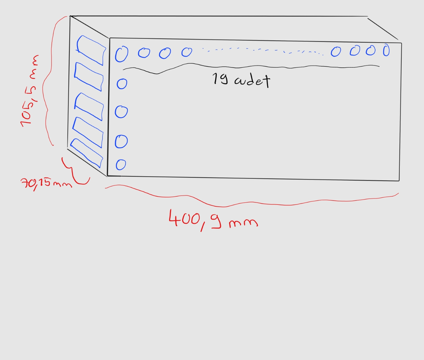 Tablet sketch of an internal battery unit